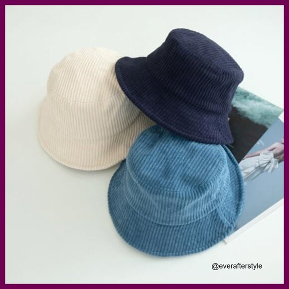 Corduroy Bucket Hat Adjustable Soft Lightweight Outdoor Sun Protection main image 5